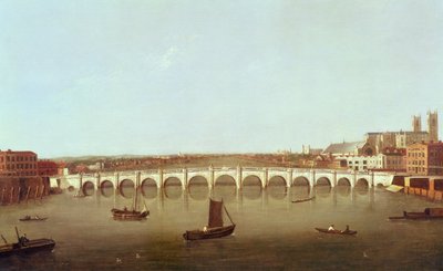 The Thames at Westminster by English School
